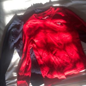 2 Abercrombie kids crew neck long sleeve tee